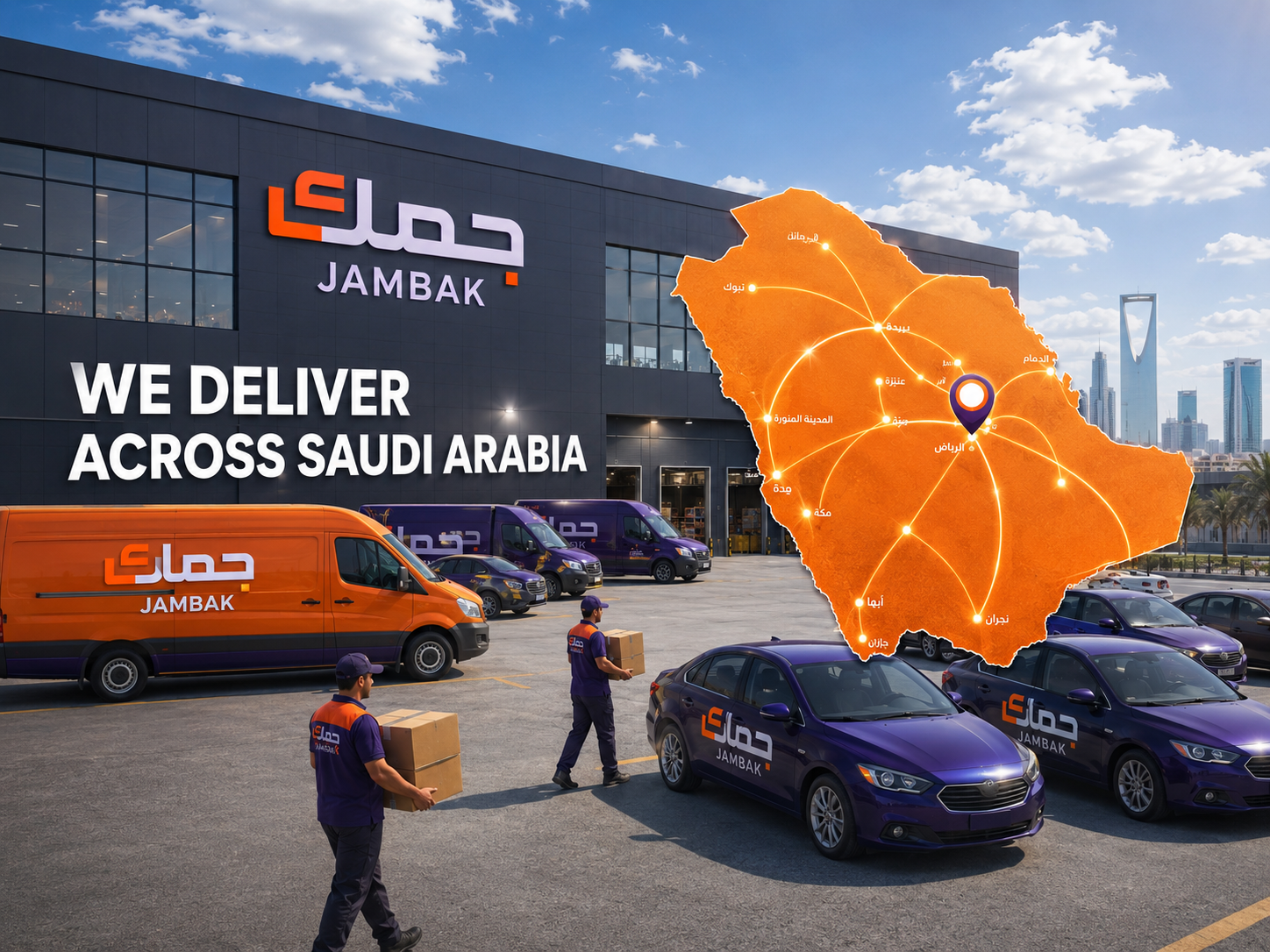 جمبك - نوصّل لكل مناطق المملكة